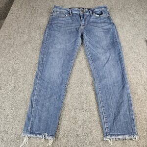 Just USA Medium Wash Raw Hem Straight Leg Jeans Blue 32P JP331P